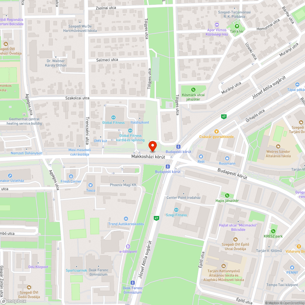 Érik a kátyú a kissé megsüllyedt fedlap körül - Makkosházi krt. 1. bejelentés helye