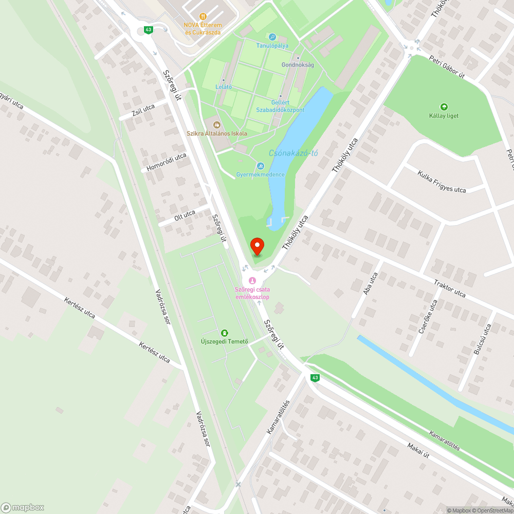 Hámlik a hirdetésben szereplő elérhetőség betűi - Szőregi úti körforgalom bejelentés helye