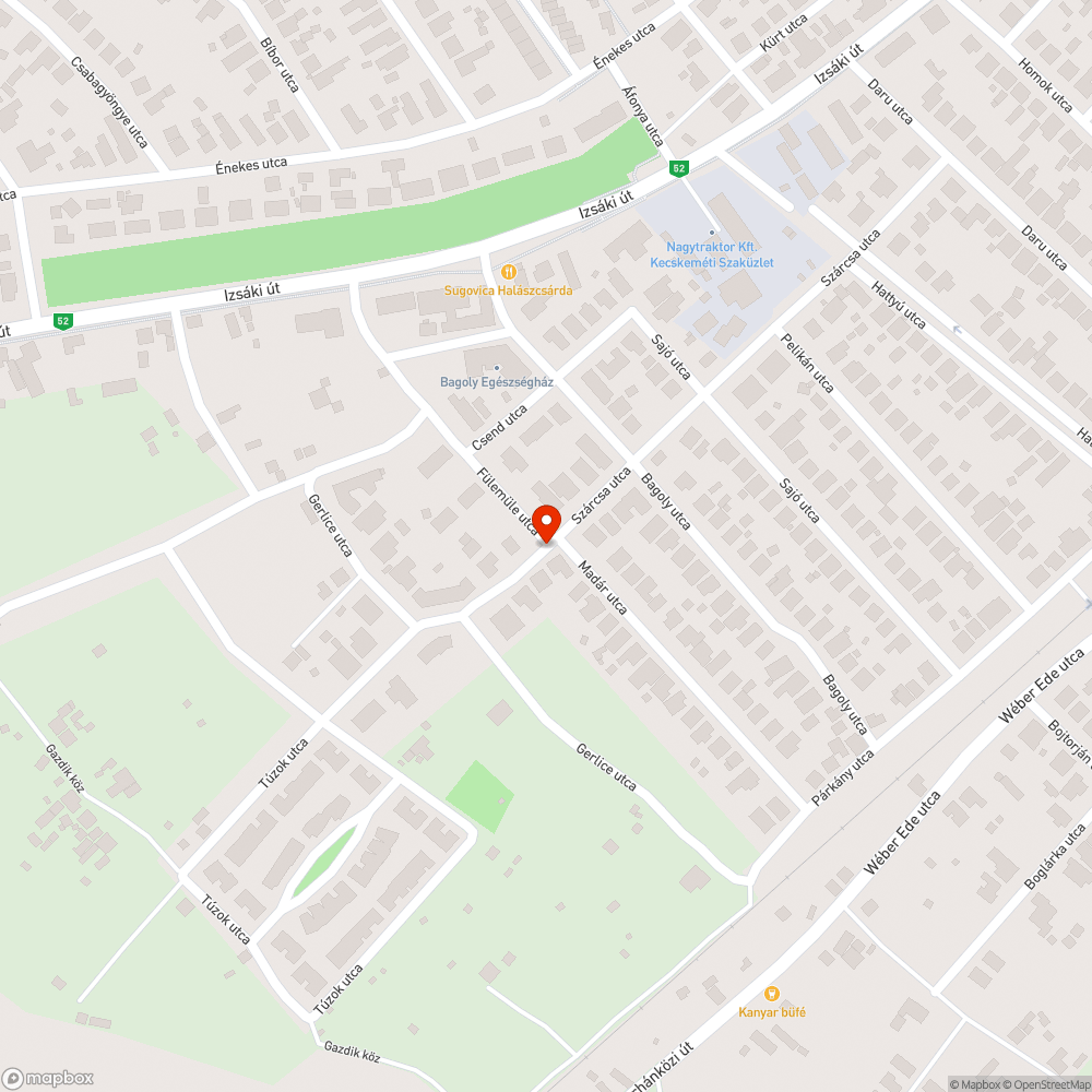 Letöredezett útszél bejelentés helye