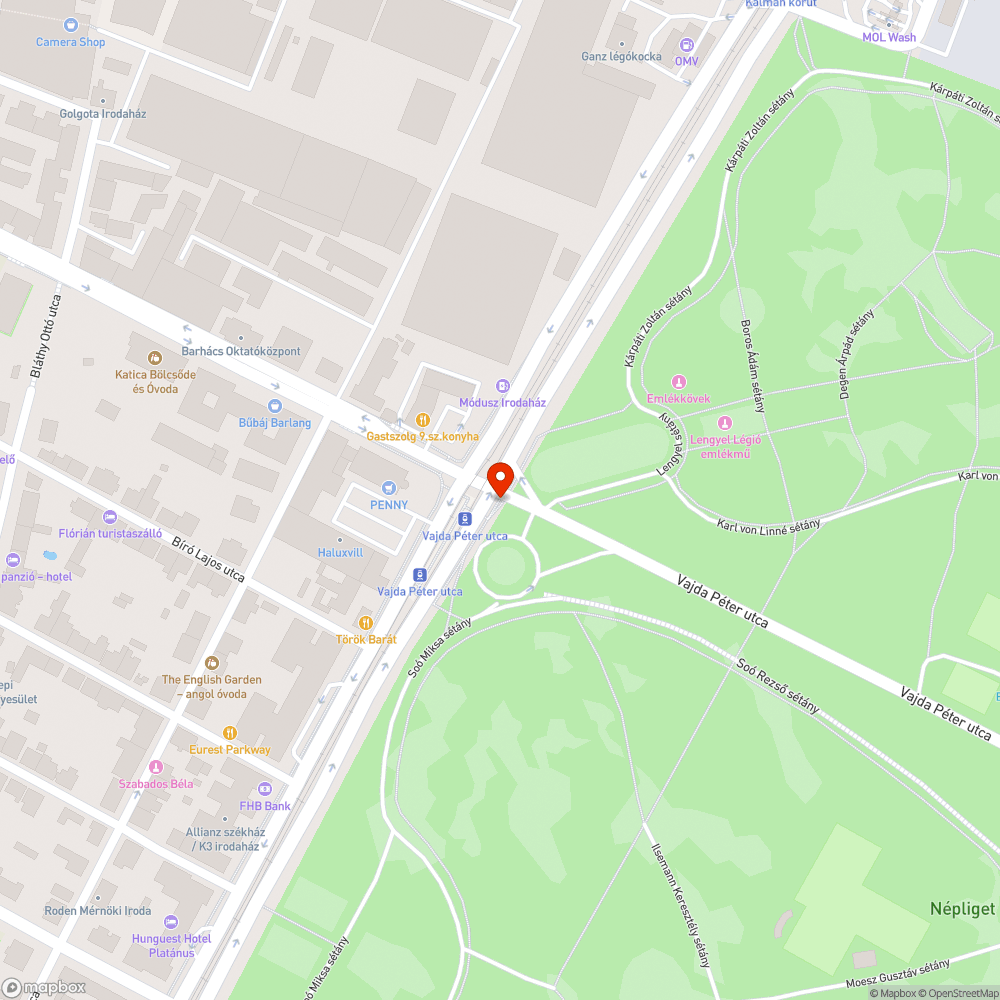 Úthiba a kerékpárúton bejelentés helye