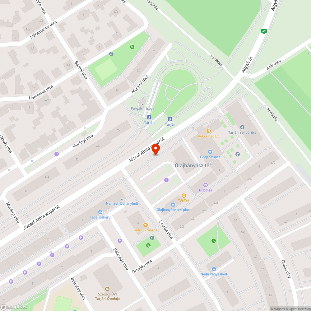 Kivágott fa - Olajbányász tér, parkoló bejelentés helye