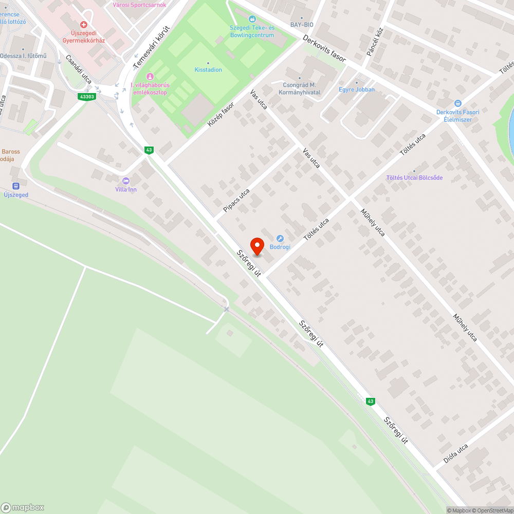 Azdabolt: megdőlt, sérült táblák bejelentés helye