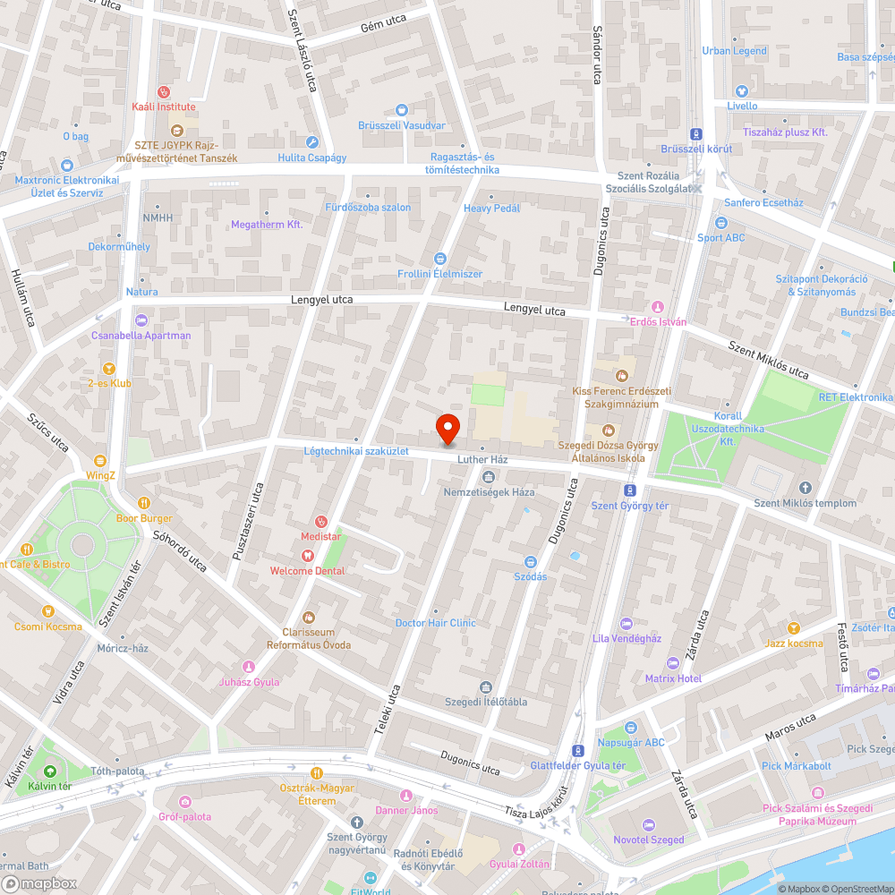 Megsüllyedt járda az Osztrovszky utcában bejelentés helye