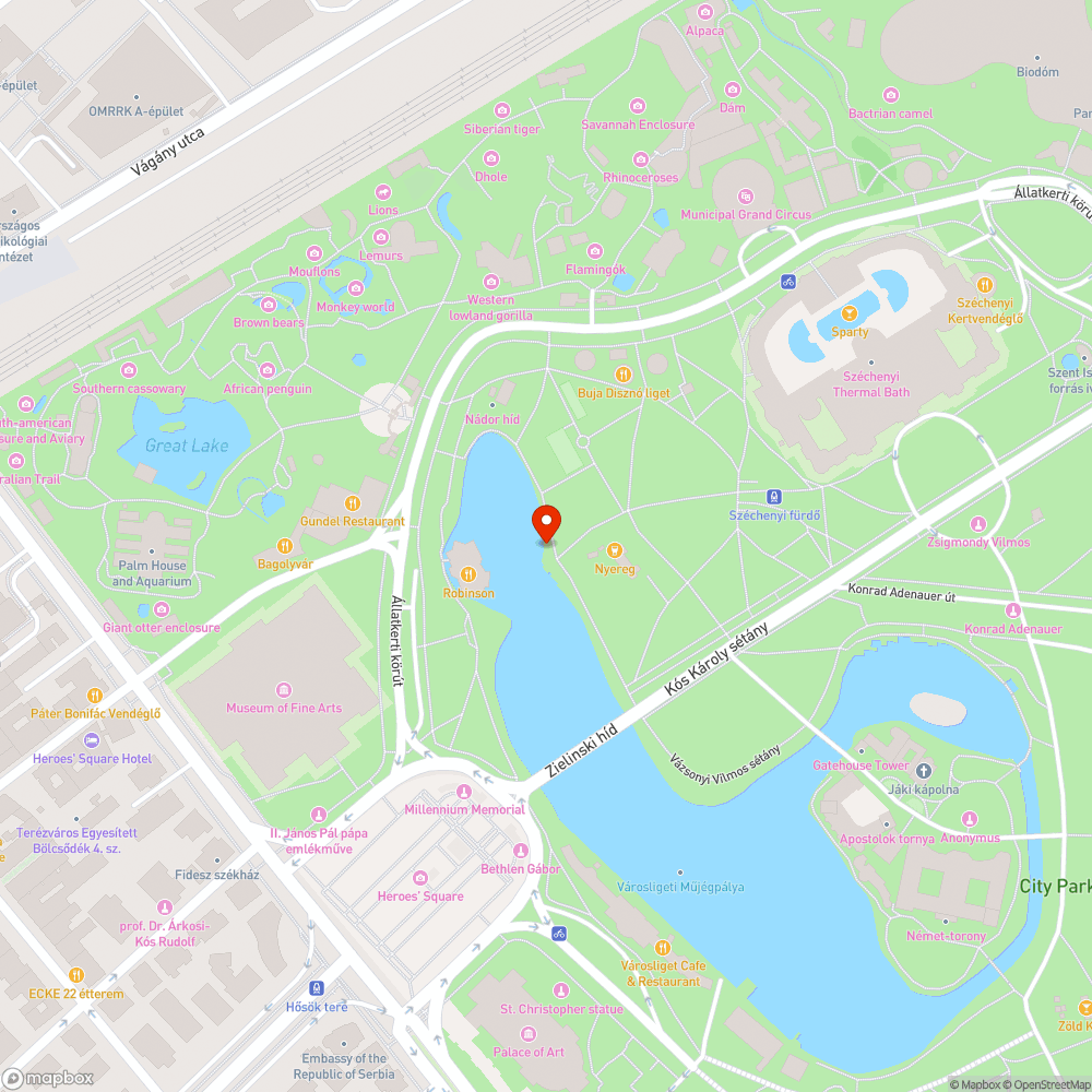 Hősök tere, galamb tetem, horgászni tilos bejelentés helye