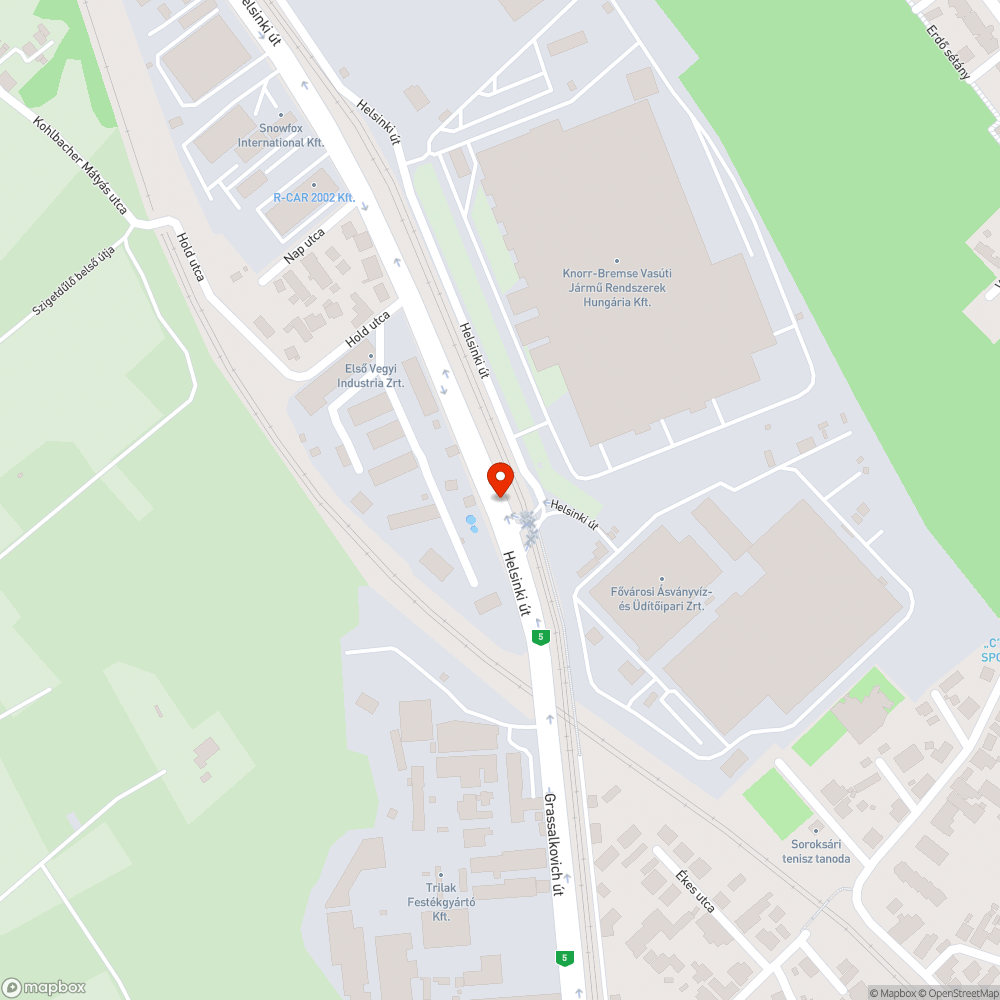 Sérült, hiányzó fényterelők Soroksár ( "Festékgyár" ) bejelentés helye