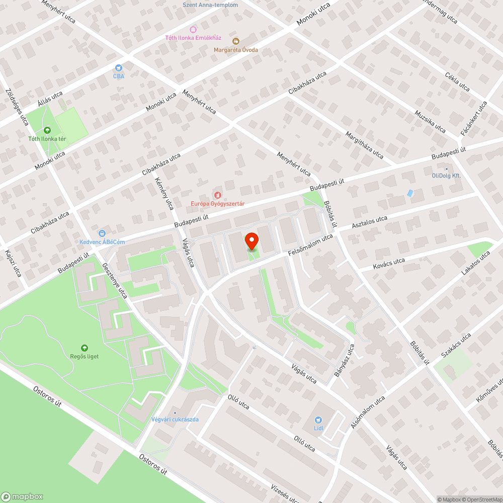 Eltűnt hinta bejelentés helye