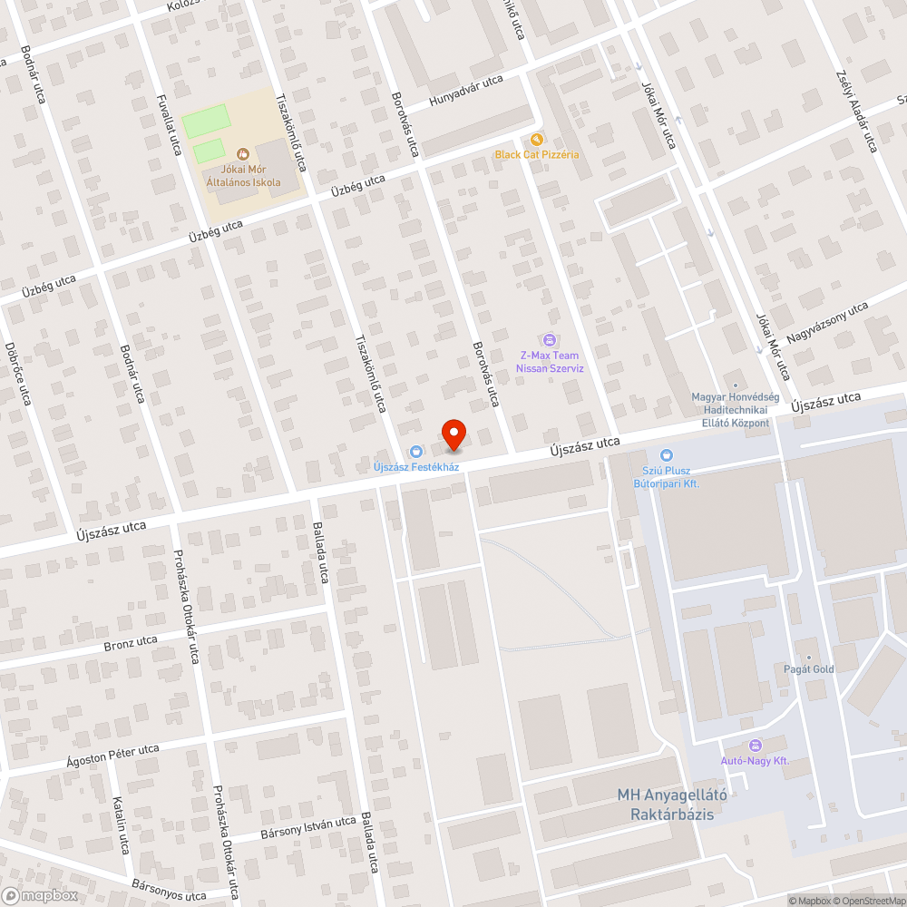 Vastagon üvegszilánkos bejelentés helye