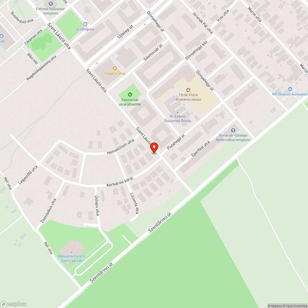 Elhagyott autó bejelentés helye