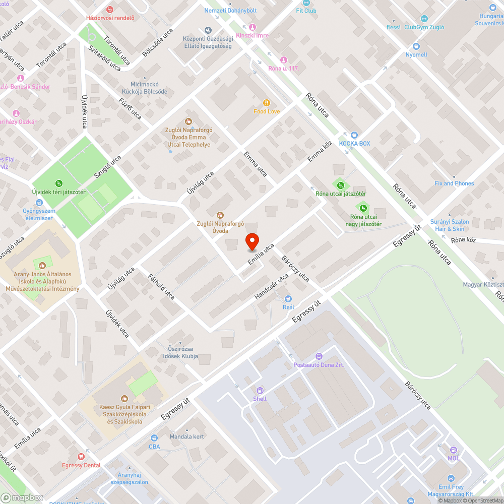 Elhagyott jármű Zuglóban bejelentés helye