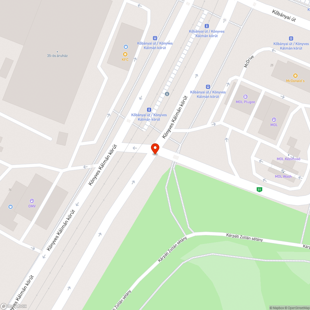 Kerékpárút tábla bejelentés helye