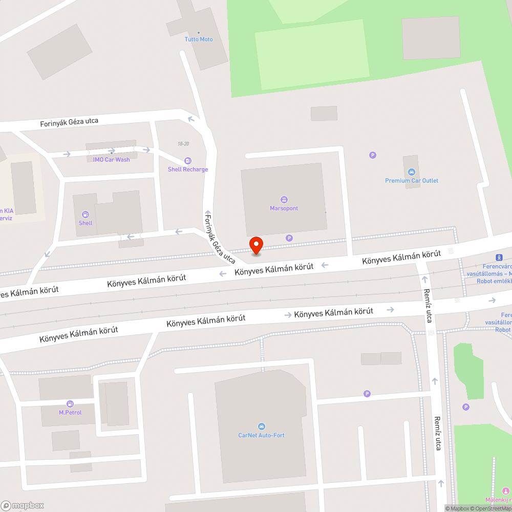 Kerékpárút tábla bejelentés helye