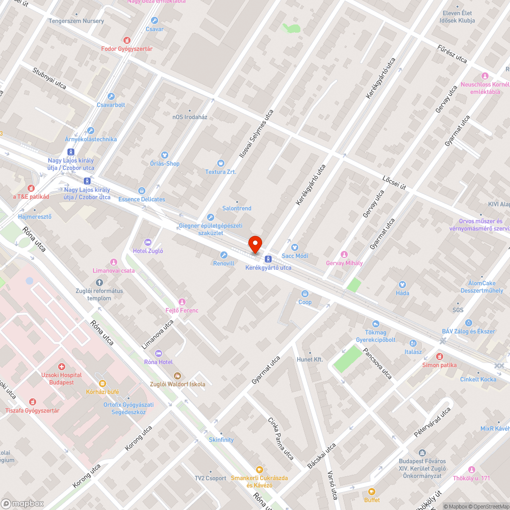 Balesetveszélyes zebra bejelentés helye