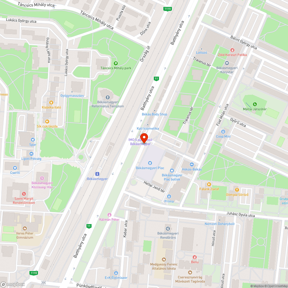 Megdőlt közműszekrény bejelentés helye