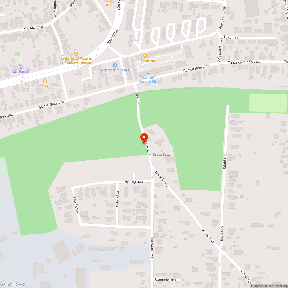 Illegálisan kipakolt kanapé bejelentés helye