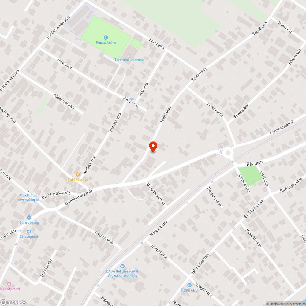 Óriási kátyúk bejelentés helye