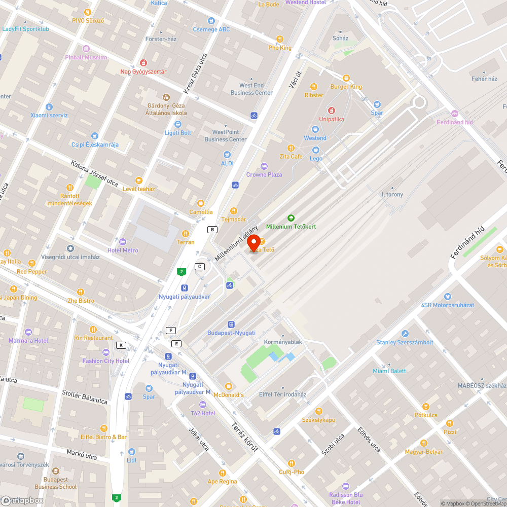 Balkáni állapotok a Nyugatiban bejelentés helye