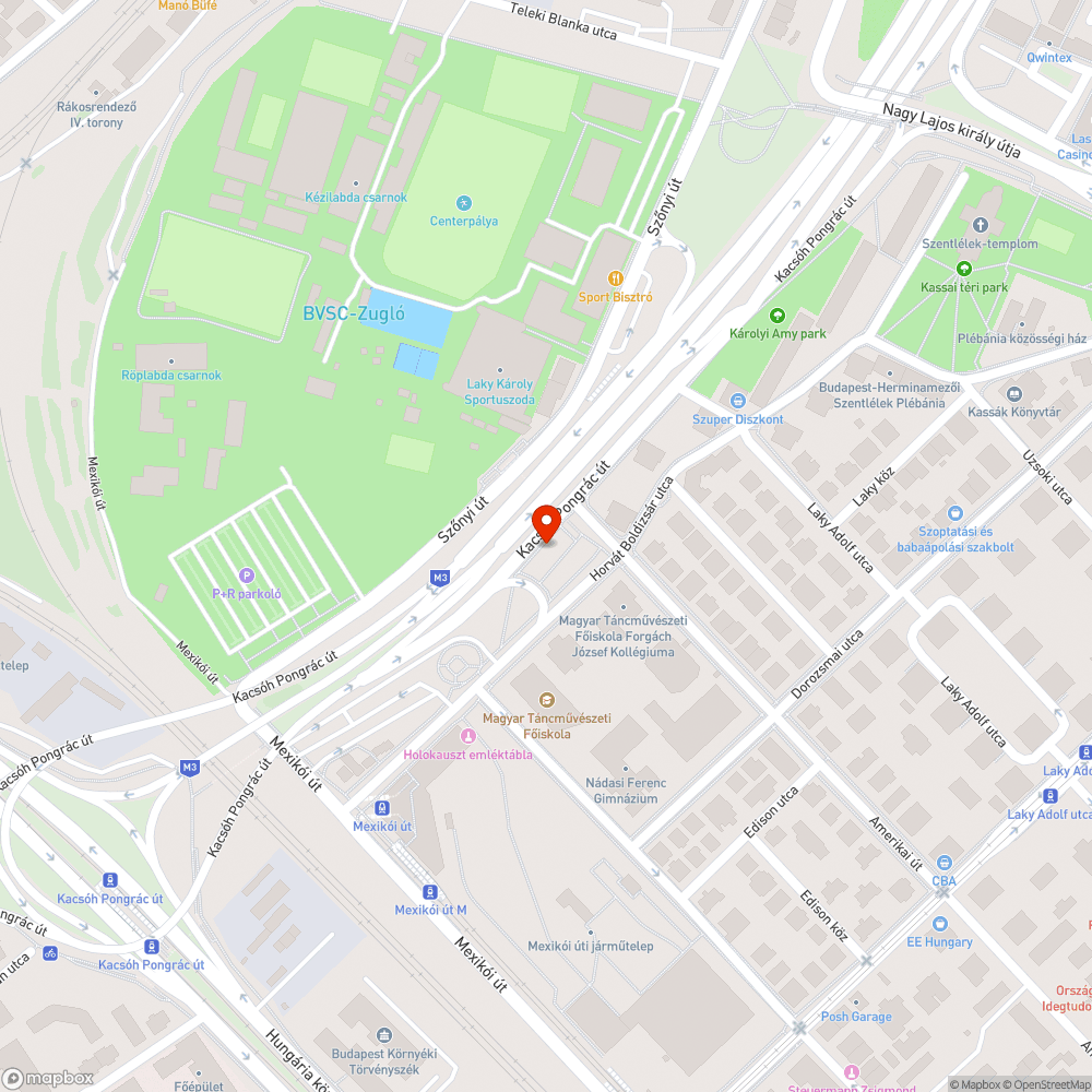 Elbontásra váró oszlop bejelentés helye