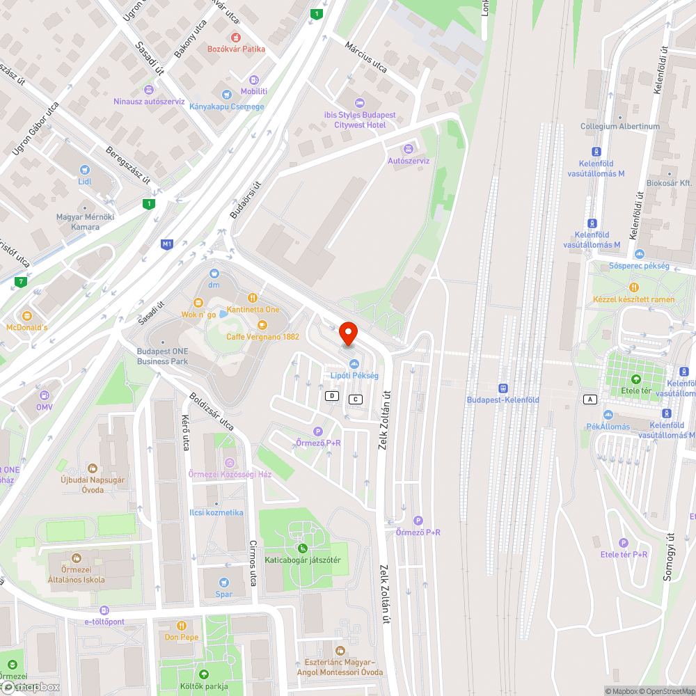 Kelenföld "D" kijárat graffiti bejelentés helye