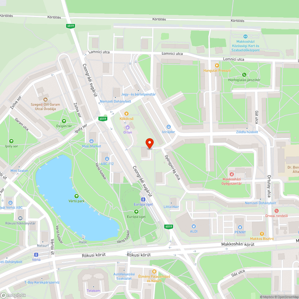 Korhadó tuskó - Csongrádi sgt. 85. bejelentés helye