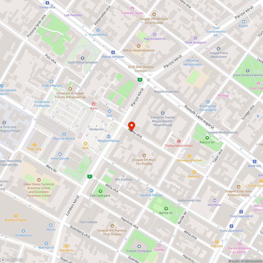 Megdőlt tábla - Mérey utca 17. bejelentés helye