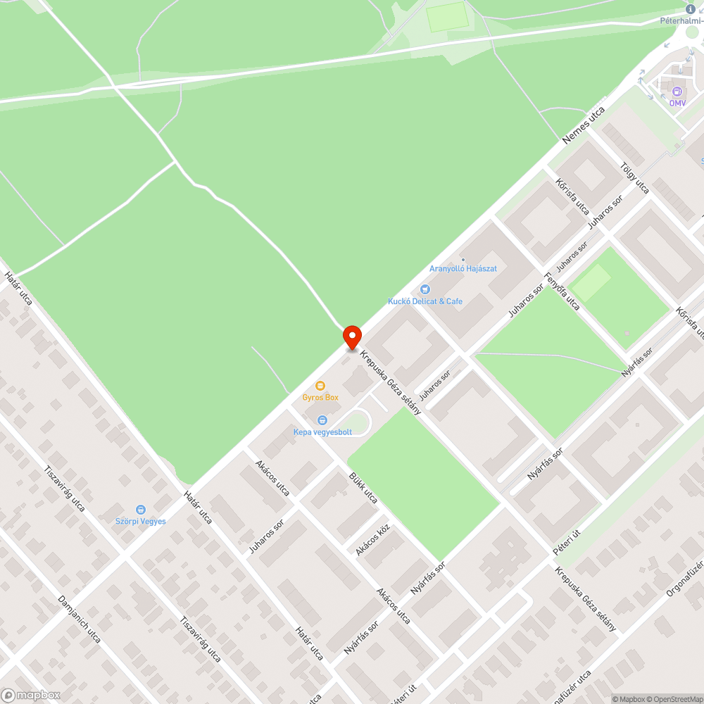 Megrongált virágláda bejelentés helye