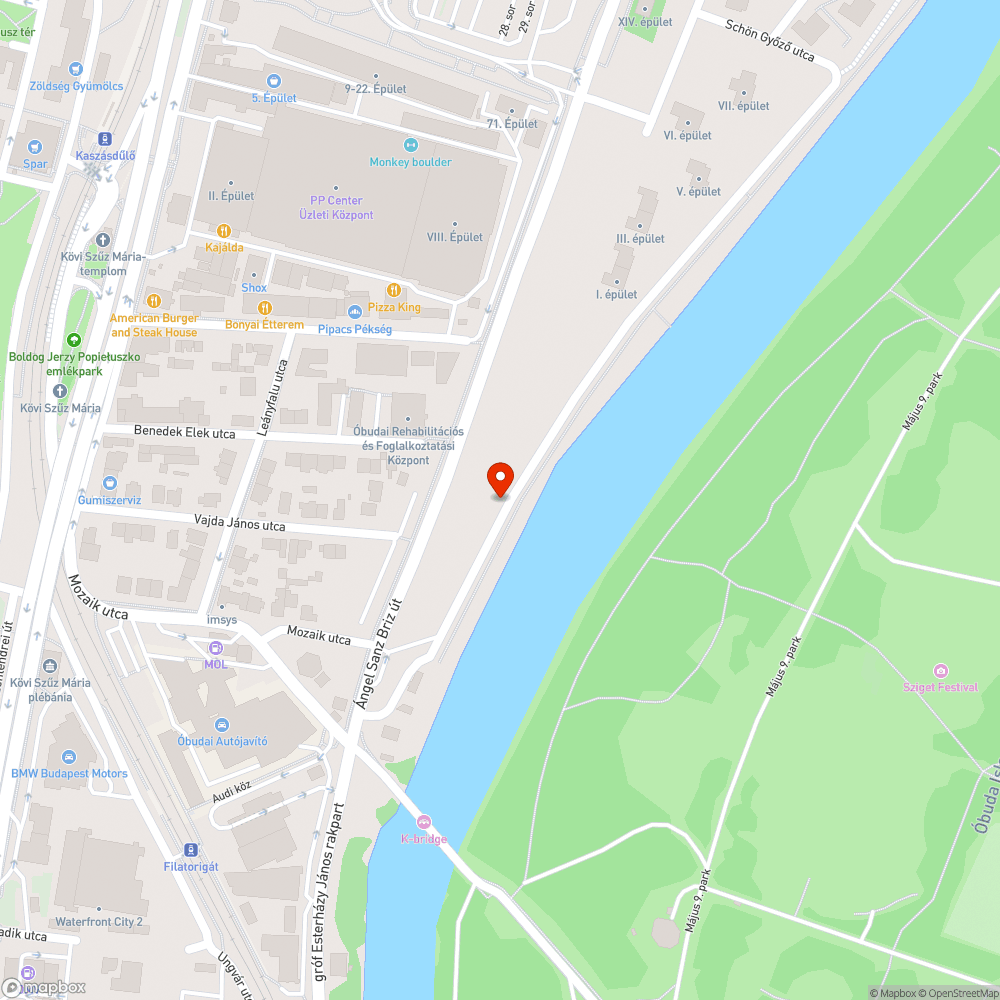 Kátyús Hamvas Béla sétány bejelentés helye