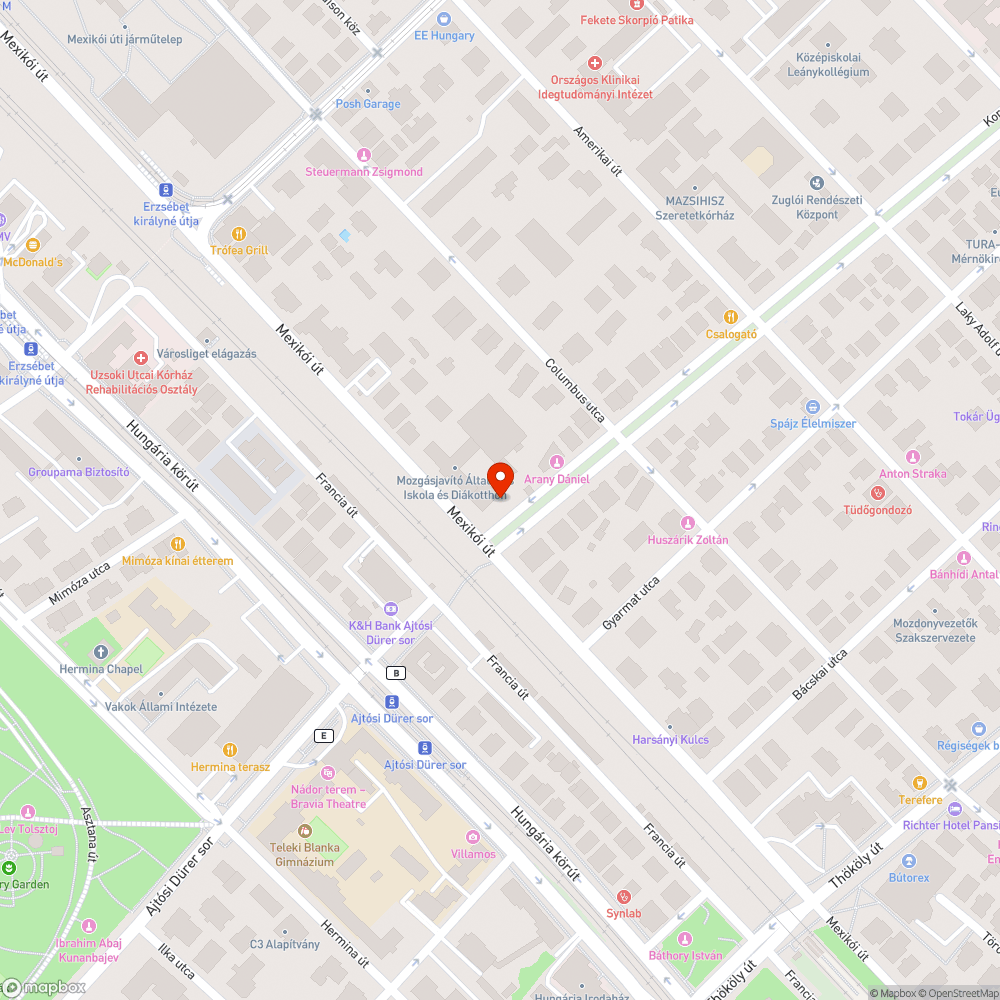 Óriás kátyú bejelentés helye