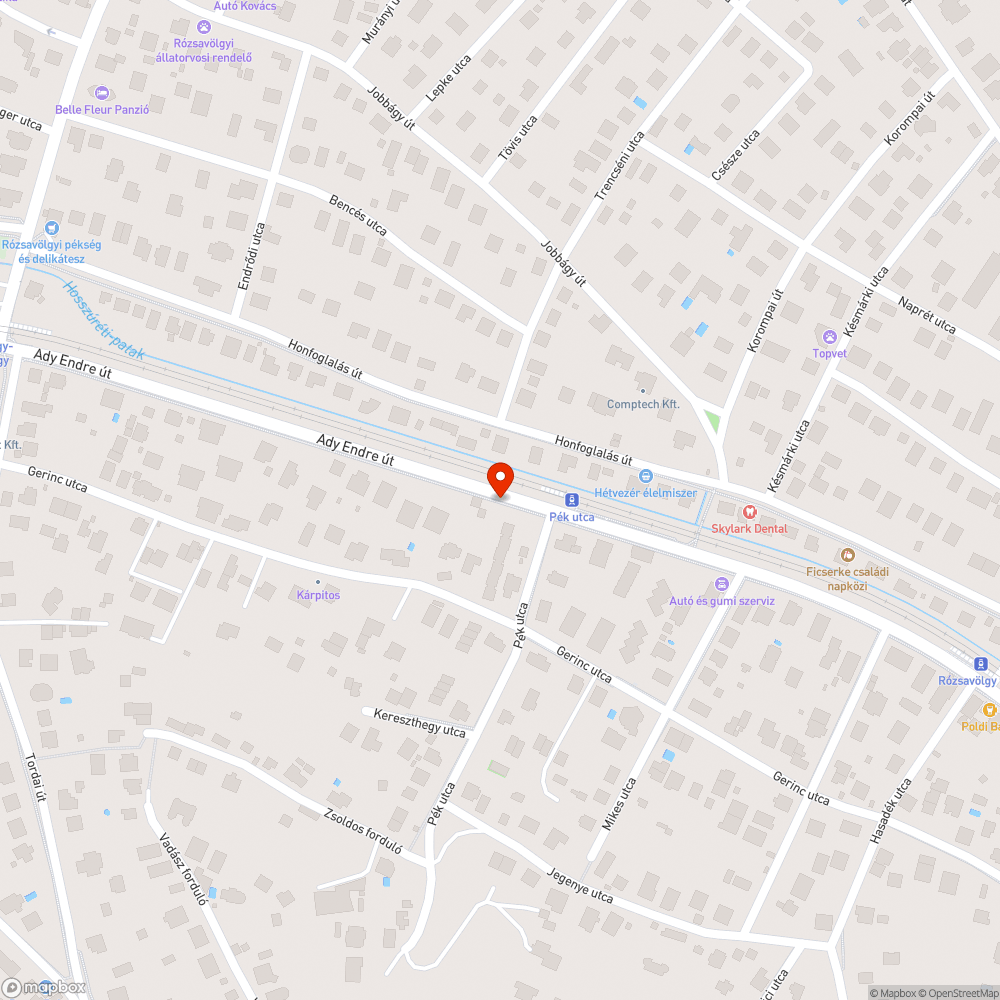 Repedezett Járda bejelentés helye