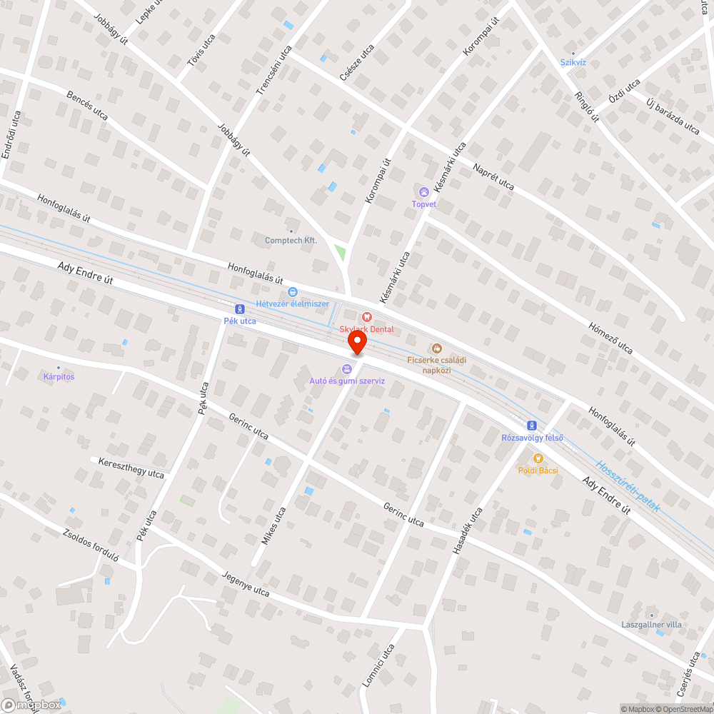 Repedezett járda III. bejelentés helye