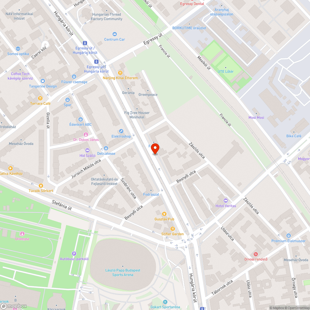 Kátyús útszakasz. bejelentés helye