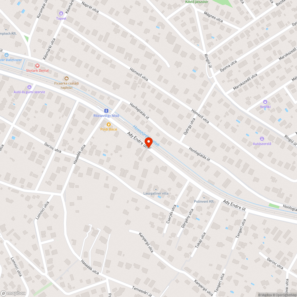 Repedezett járda VI. bejelentés helye