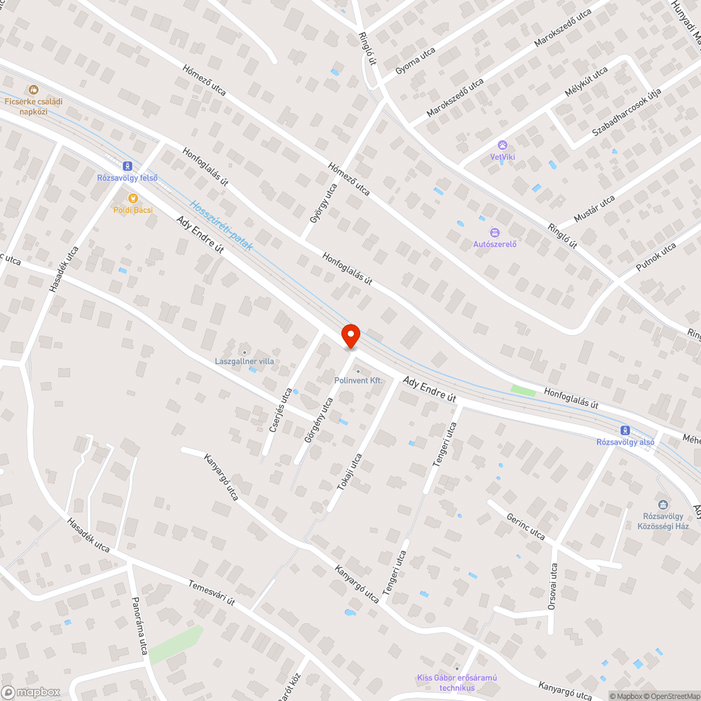 Befejezetlen járda bejelentés helye