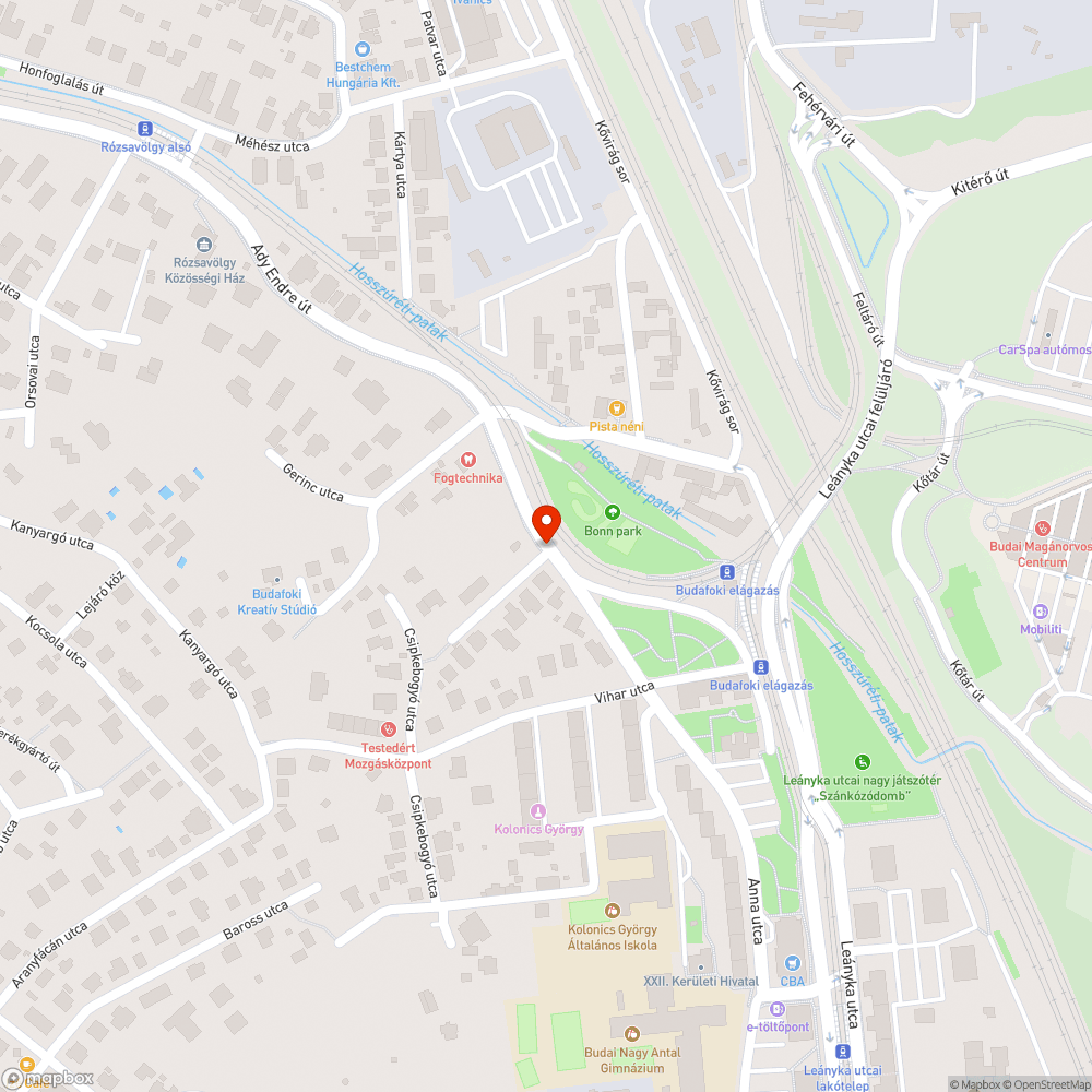 Kátyú fedlap körül bejelentés helye