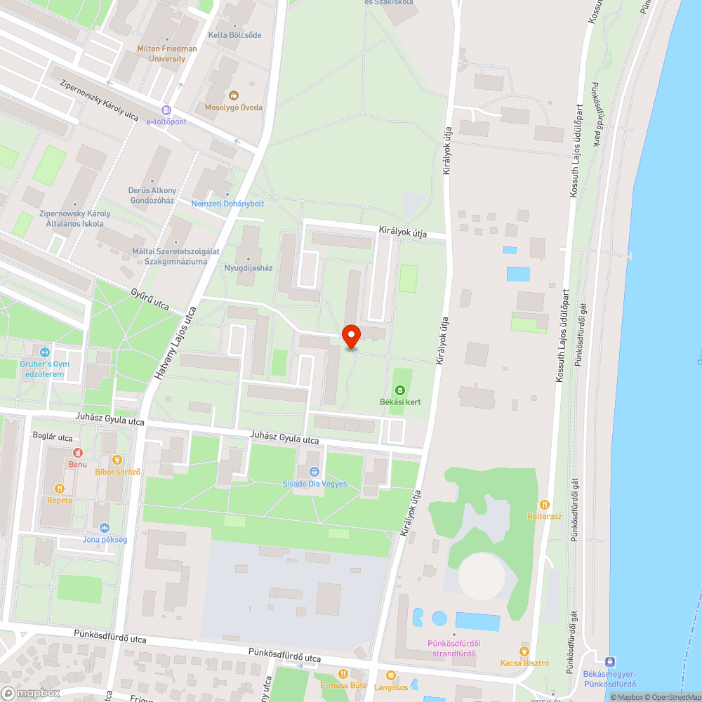 Megdőlt poller bejelentés helye