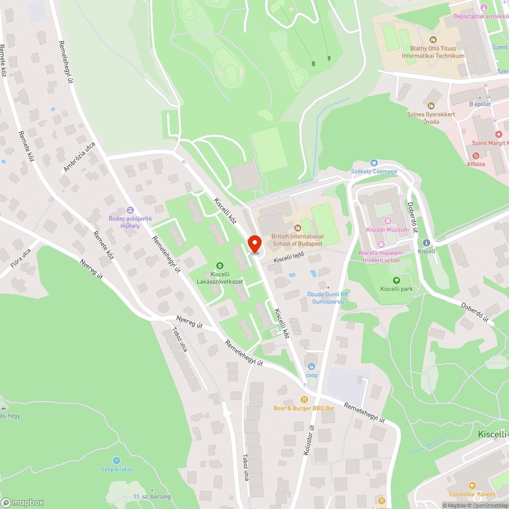 Elhagyott autó bejelentés helye