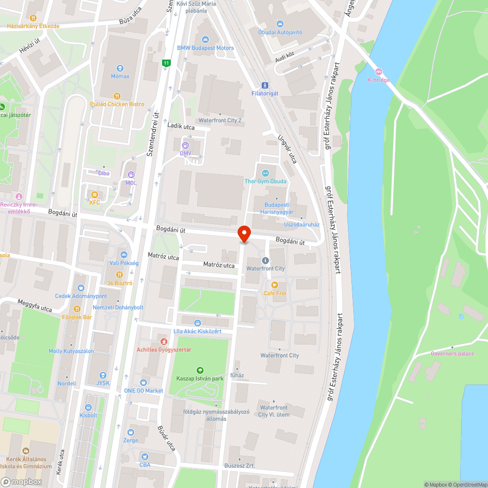 a kerékpárútra behajtani tilos bejelentés helye