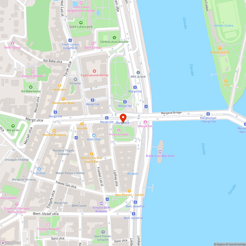 Szemét a Margit híd mellett bejelentés helye