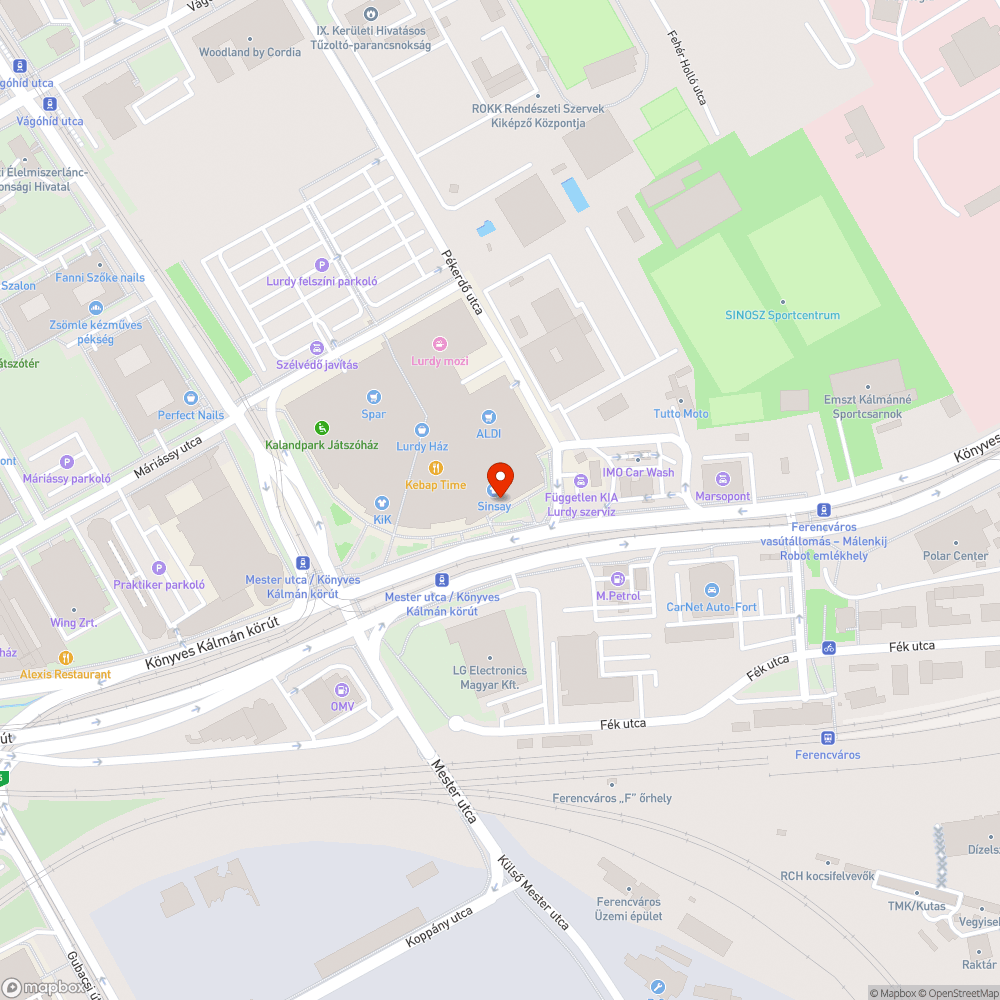 Tönkretett kerékpárút bejelentés helye