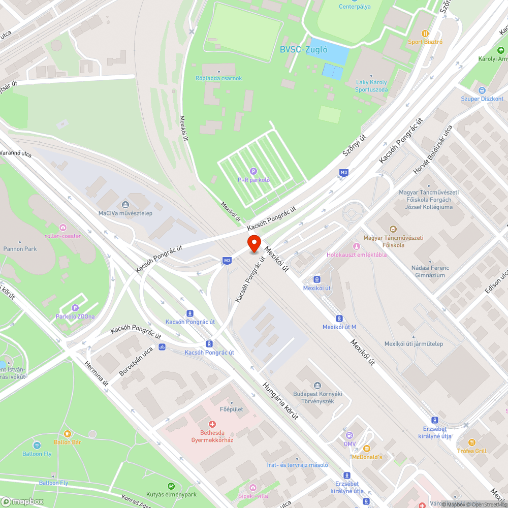 Szokásos MÁV aluljáró bejelentés helye