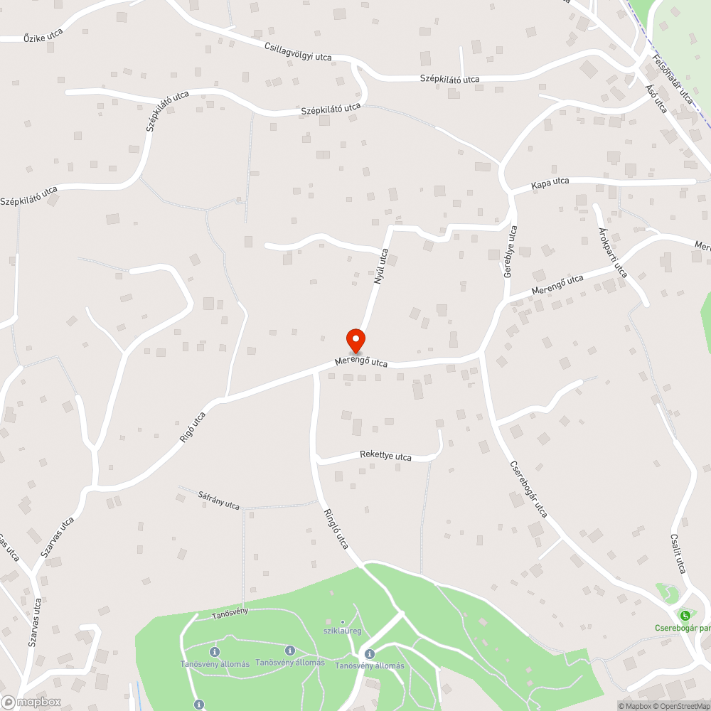 Megrongálódott zsákutca tábla bejelentés helye