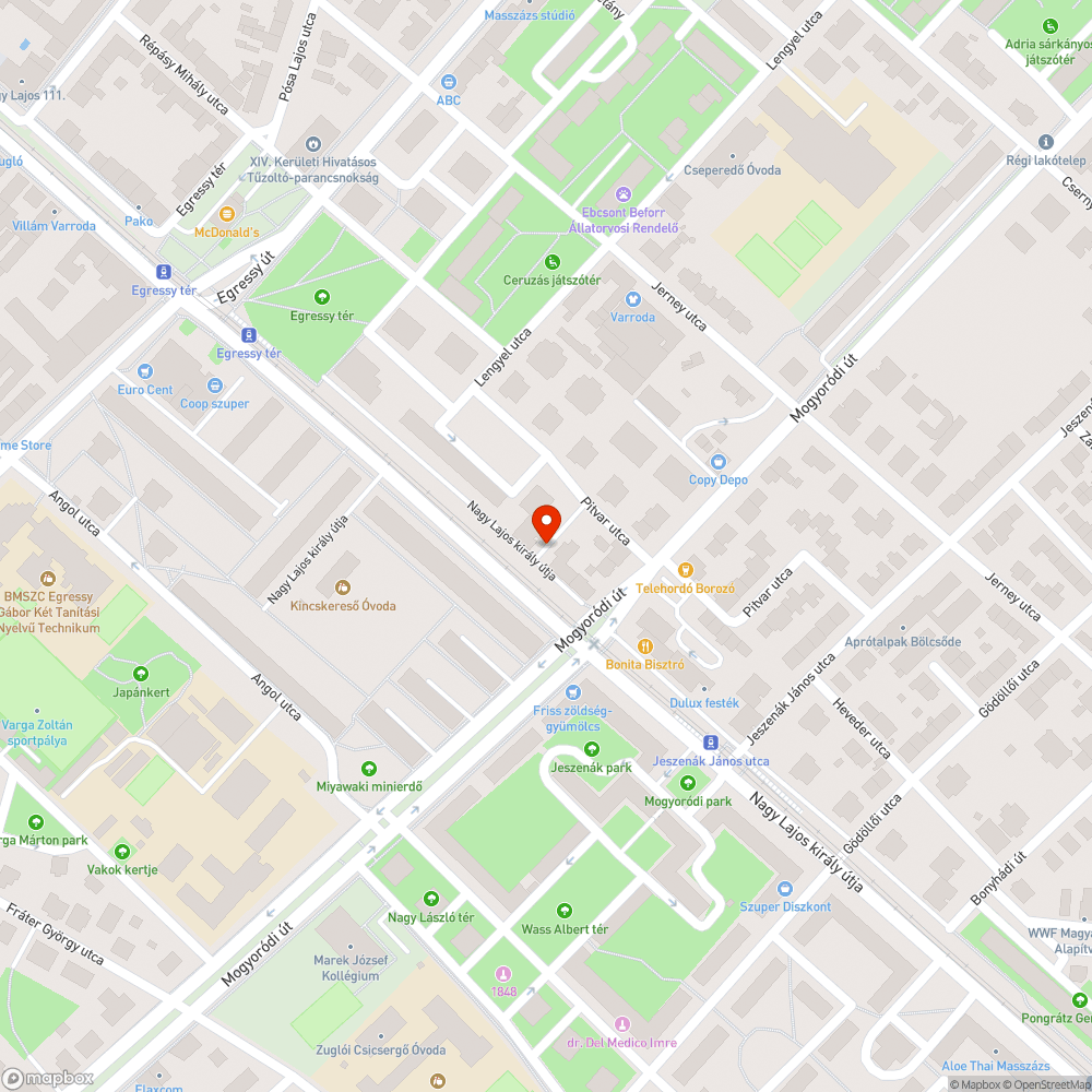 Elhagyott autó bejelentés helye