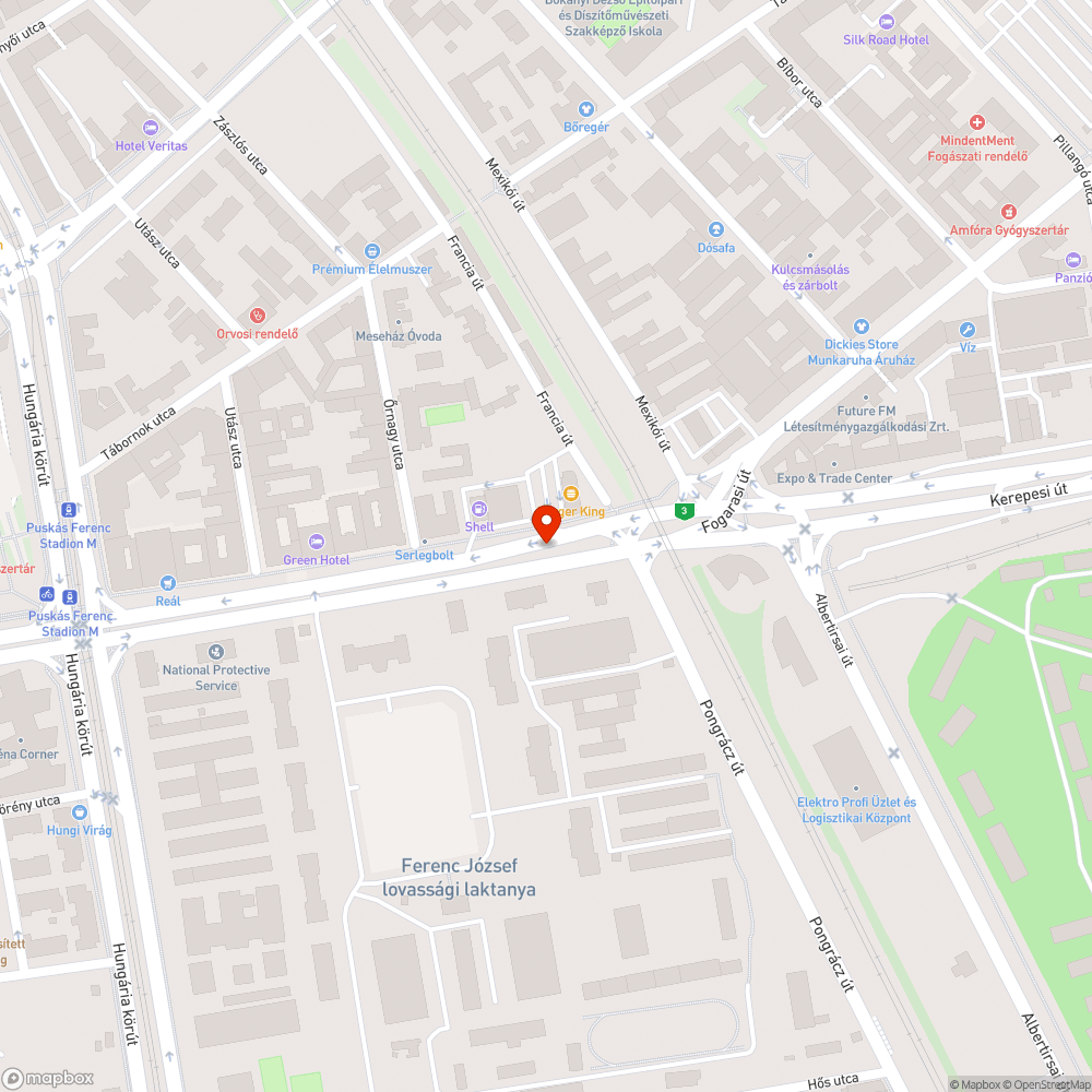 Kátyú a Kerepesi úton bejelentés helye