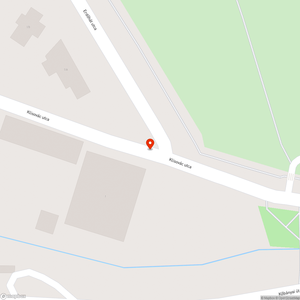 kátyú a Klisovác utcán az Erdőhát becsatlakozásánál bejelentés helye