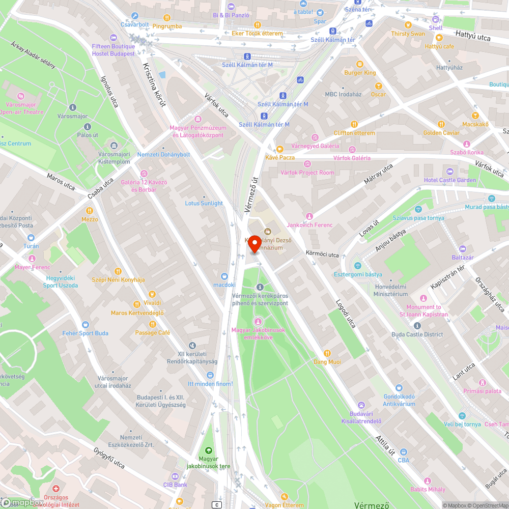 Parkoló bejelentés helye