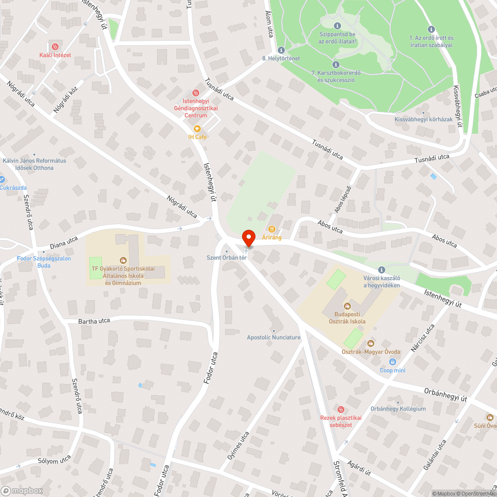 XII. kerület Szent Orbán téri elhagyatott ingatlan bejelentés helye