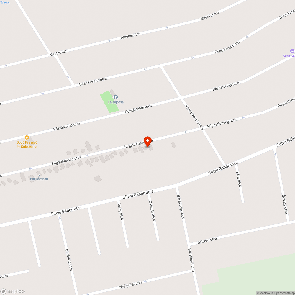 Megsüllyedt úttest bejelentés helye