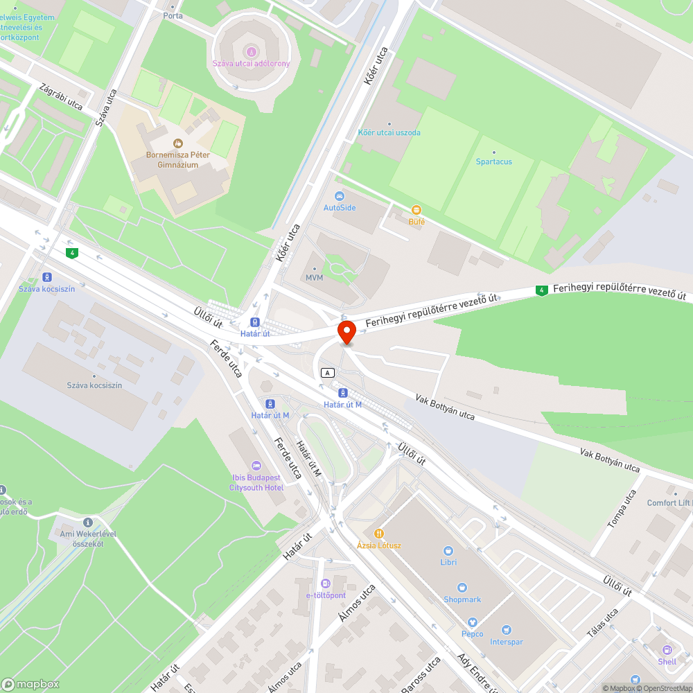 “Hova vezet?” bejelentés helye