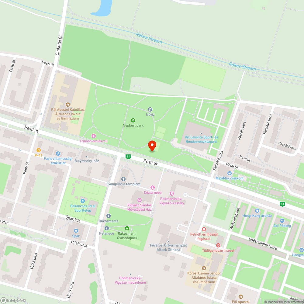 Hiányos pad bejelentés helye