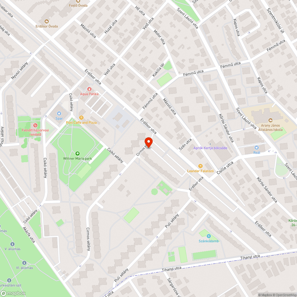 Olvashatatlan utcanévtábla bejelentés helye