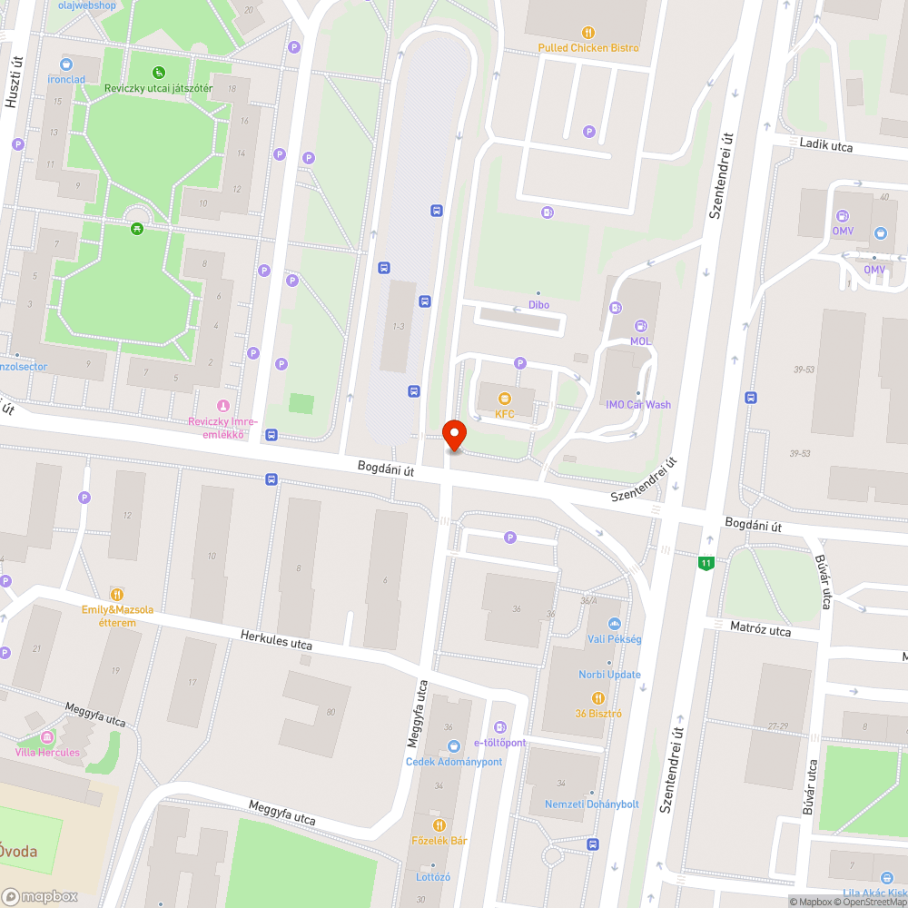 Balra kanyarodni tilos? bejelentés helye